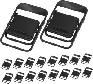 CHILDWEET 32pcs Miniature Folding Chairs for Dollhouse Phone Stand Compact Design for Travel Home Decoration Space Saving Sturdy Mini Seats