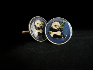 China | Panda, Year of the Dragon / Year of the Millenium<br>Coin Cufflink