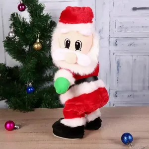 Christmas Electric Singing Santa Claus Dolls Moving Musical Plush Toys Twerking Santa Tabletop Ornaments Dancing Figure Xmas Birthday Gifts Home Decorations