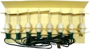 Christopher Radko 43295 - 7 Light Green Wire White Bubble Light Set