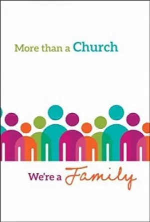 Church Welcome Folders - More Than a Church...We're a Family - Colorful Folders for Welcoming Church Members or Visitors - 2 Pocket Folders with Welcome to Our Church Design - KJV - Package of 12