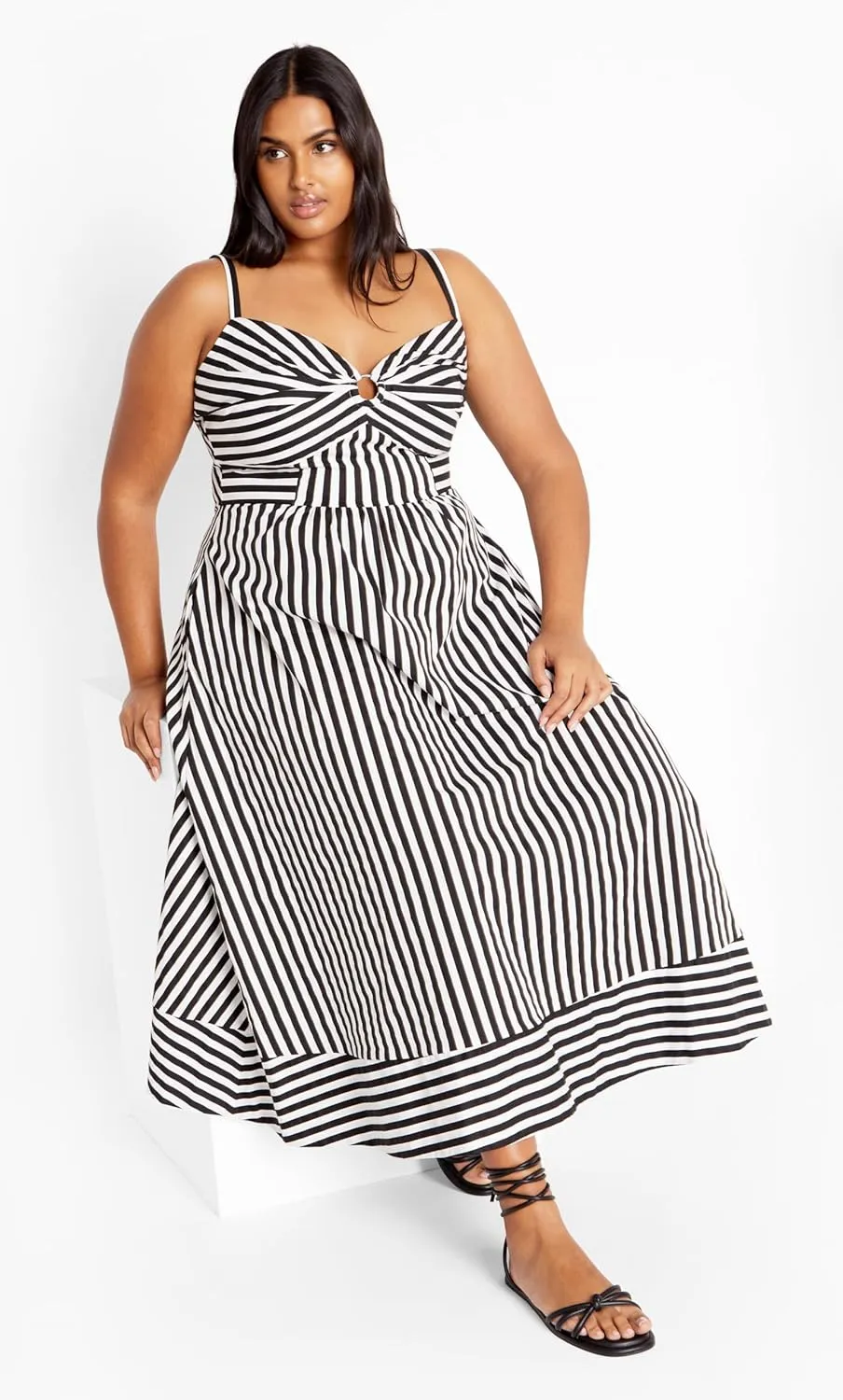 City Chic Women's Dress Stripe Zaya