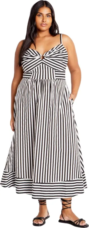 City Chic Women's Dress Stripe Zaya