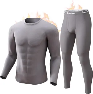 CL convallaria Long Johns Thermal Underwear for Men Soft Fleece Lined Base Layer Cold Weather Top Bottom Gift Set