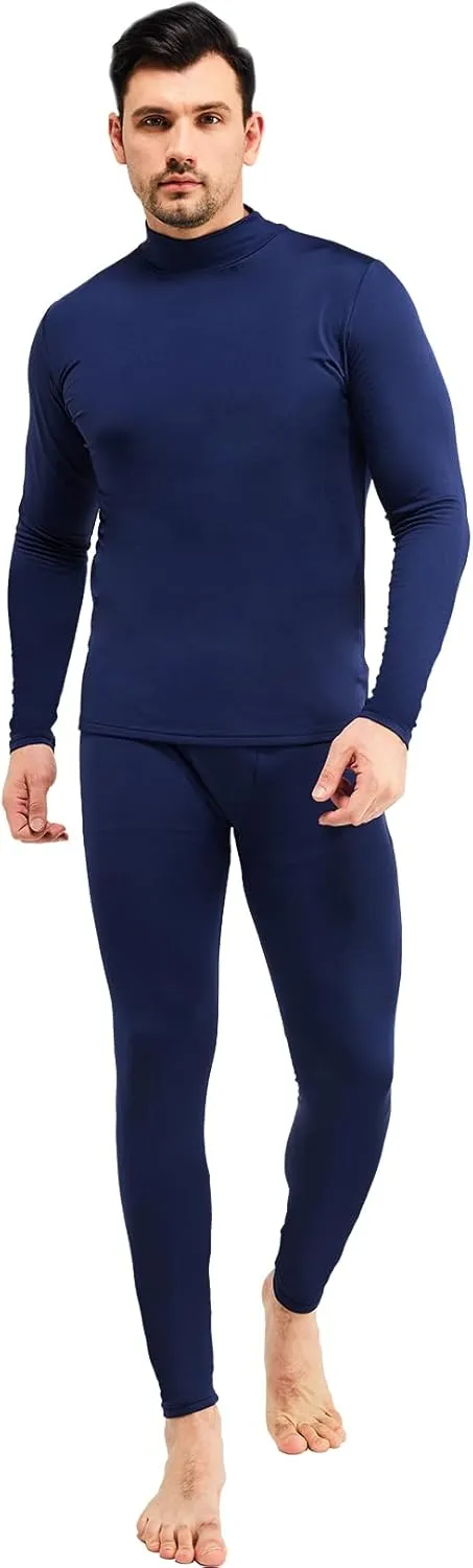 CL convallaria Long Johns Thermal Underwear for Men Soft Fleece Lined Base Layer Cold Weather Top Bottom Gift Set