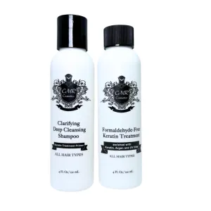 Clarifying Deep Cleansing Shampoo & Formaldehyde-Free Keratin Care, Enhances Shine, Smooths, Straightens, Suitable for All Hair Types