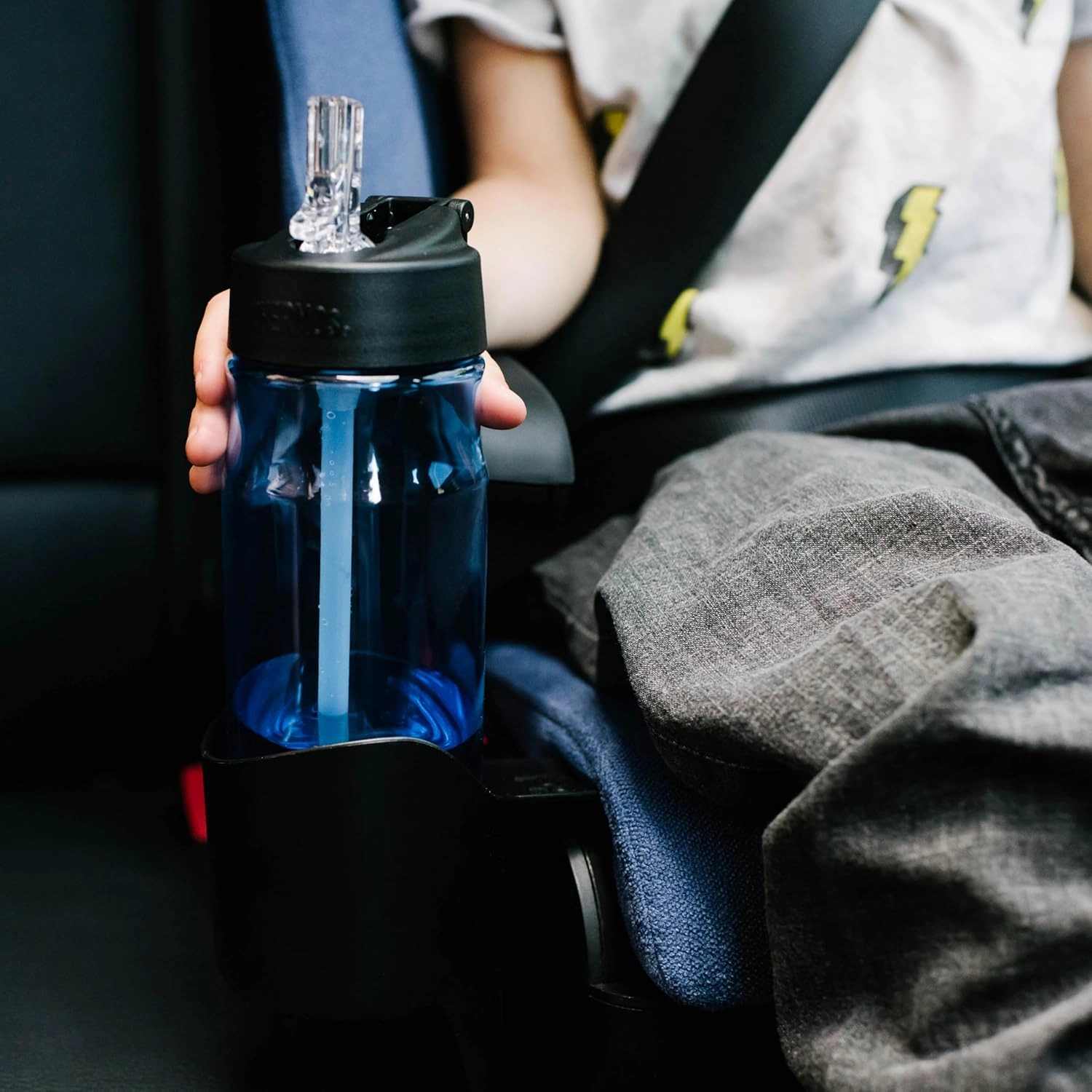 Clek Oobr High Back Booster Seat with Adjustable Headrest, Reclining Design, and Rigid Latch System (Pitch Black)