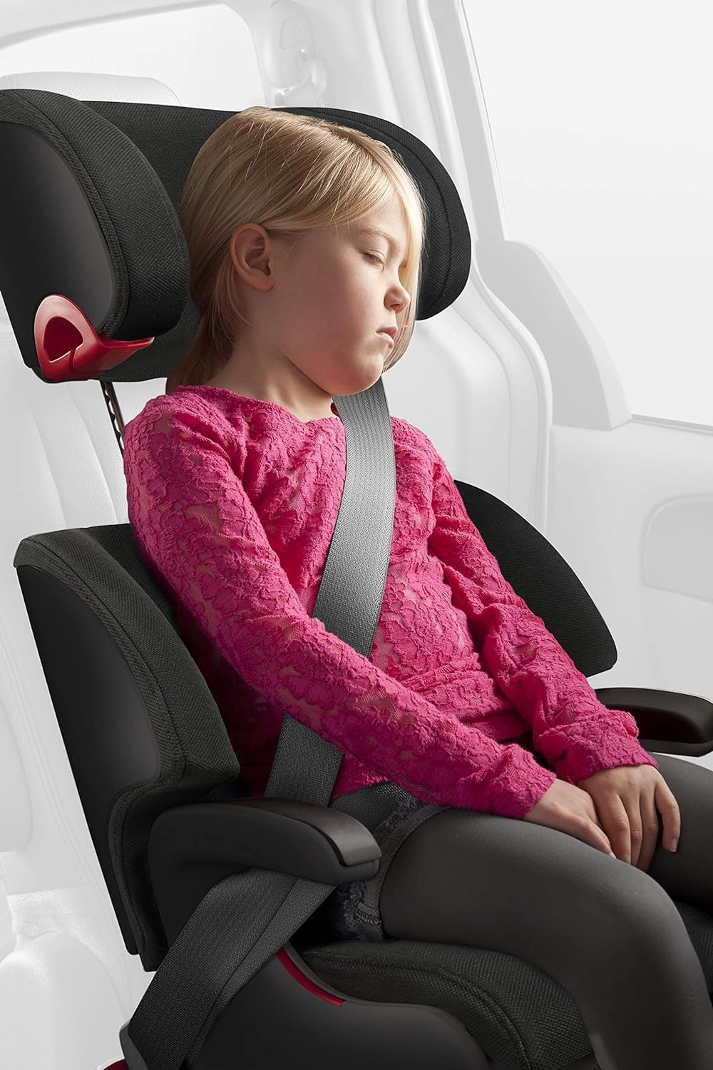 Clek Oobr High Back Booster Seat with Adjustable Headrest, Reclining Design, and Rigid Latch System (Pitch Black)