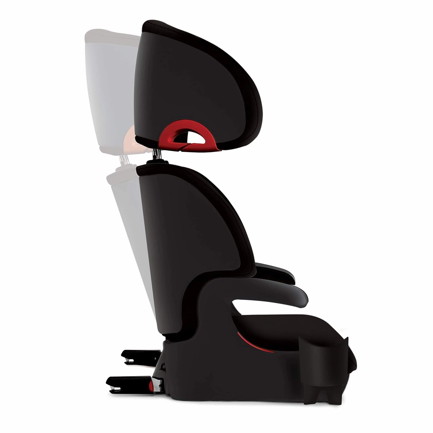 Clek Oobr High Back Booster Seat with Adjustable Headrest, Reclining Design, and Rigid Latch System (Pitch Black)