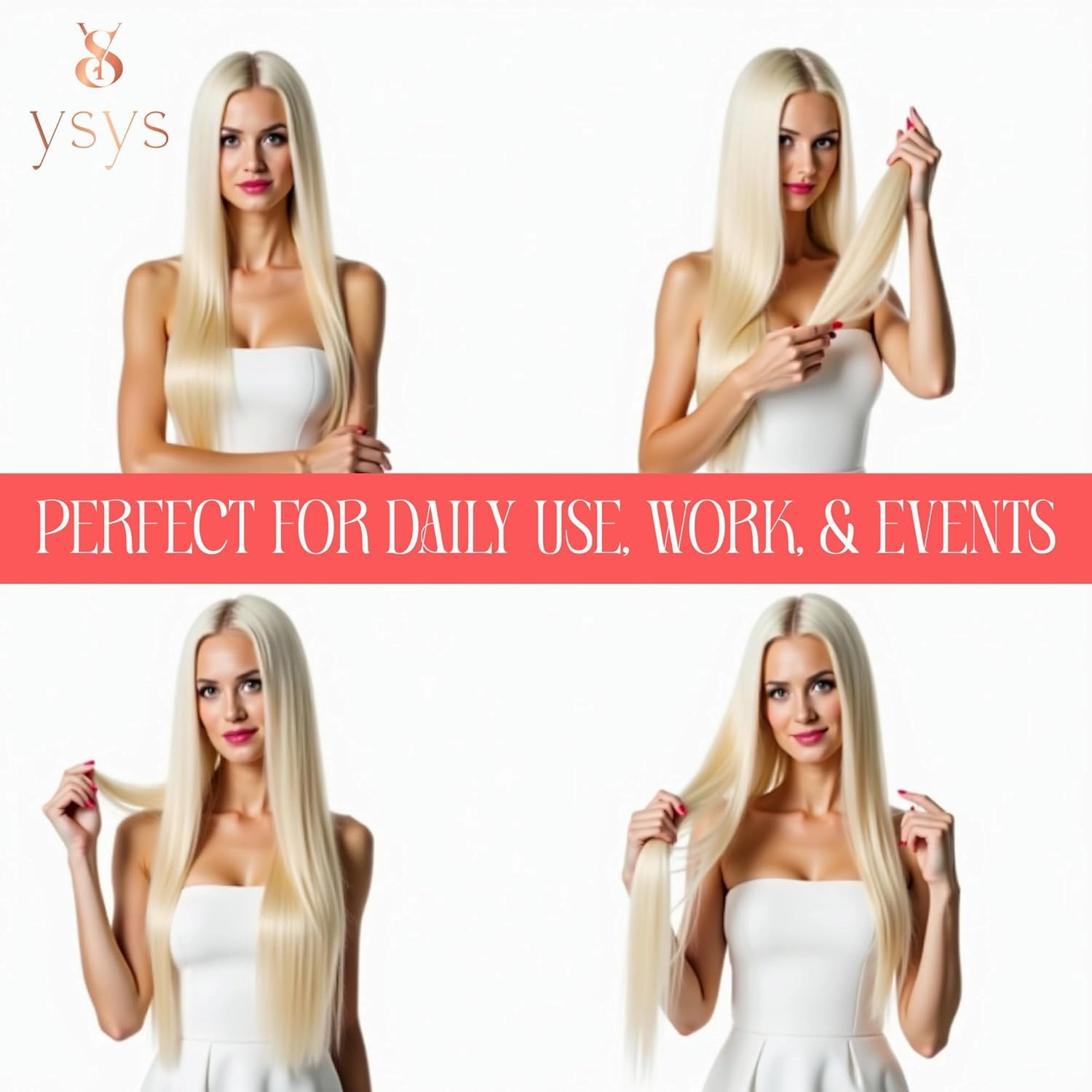 Clip in Hair Extensions - 100% Human Hair Remy Hair Extensions for Women - 7 Pieces, 120g Seamless Clip ins for Extra Volume/Style - Natural Straight (Blond #613, 20 inches)
