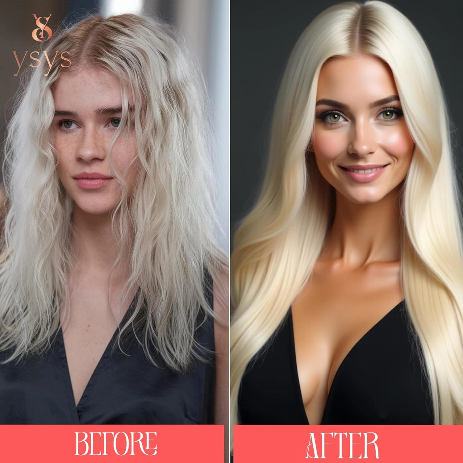 Clip in Hair Extensions - 100% Human Hair Remy Hair Extensions for Women - 7 Pieces, 120g Seamless Clip ins for Extra Volume/Style - Natural Straight (Blond #613, 20 inches)