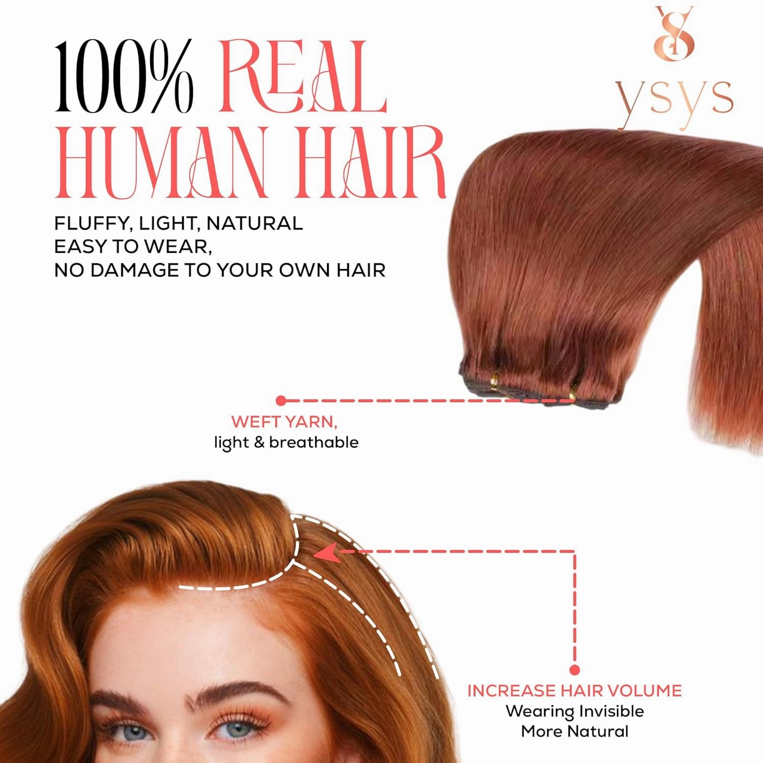 Clip in Hair Extensions - 100% Human Hair Remy Hair Extensions for Women - 7 Pieces, 120g Seamless Clip ins for Extra Volume/Style - Natural Straight (Reddish Brown #33, 18 inches)