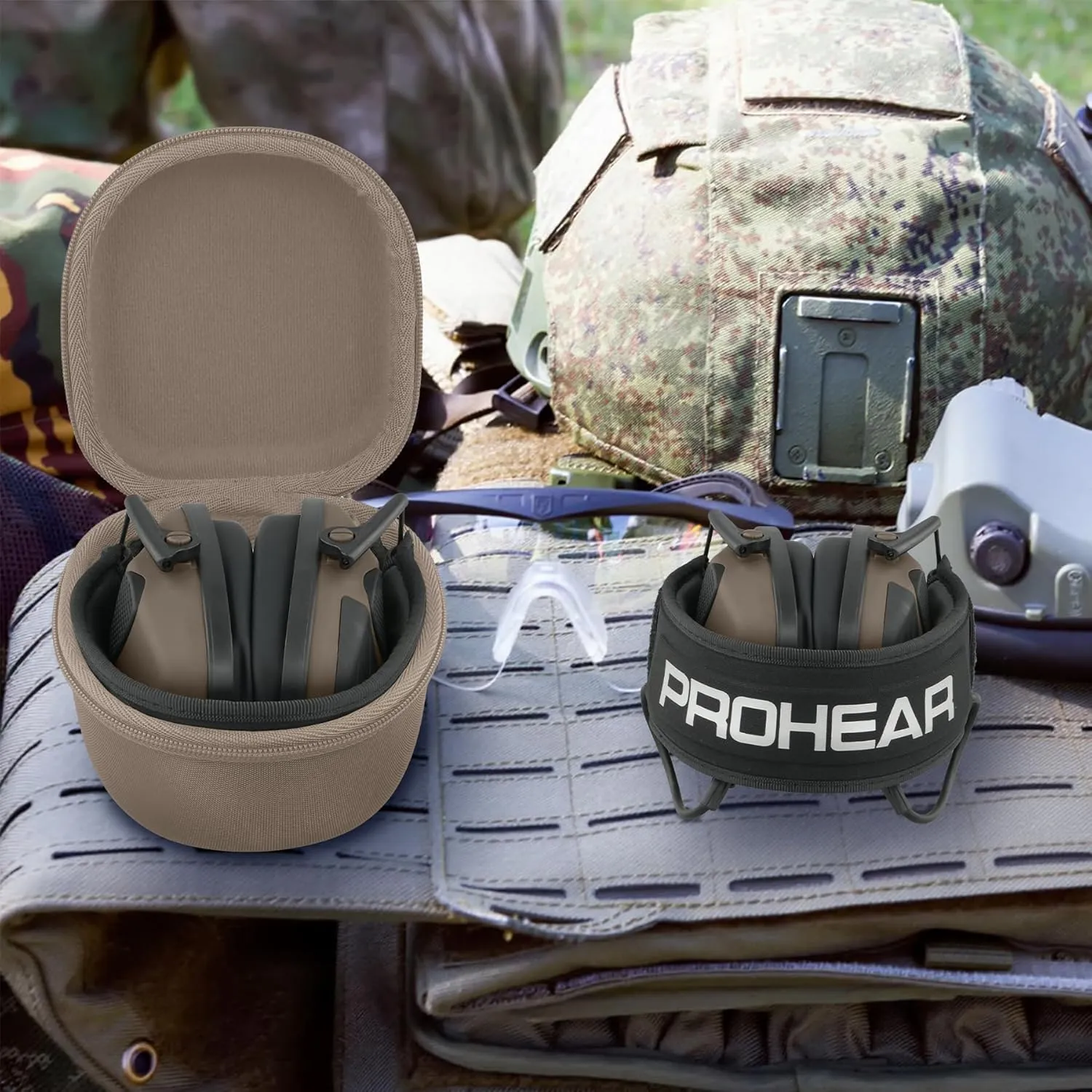 co2CREA for PROHEAR 066/016/030/030 2.0/036 Electronic Ear Protection Hearing Protection Muffs and Shooting Glasses