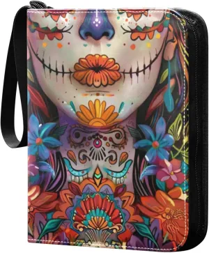 Colorful Mandala Art Card Binder, 400 Pockets Card Holder with 50 Sleeves, Sturdy Card Holder Folders for Game Cards & Sports Cards