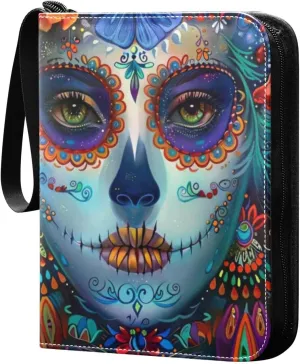 Colorful Mandala Art Card Binder, 400 Pockets Card Holder with 50 Sleeves, Sturdy Card Holder Folders for Game Cards & Sports Cards