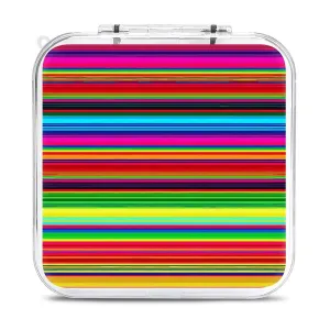 Colorful Mexican Stripes Switch Game Case Switch Game Holder Cartridge Case Storage 12 Games & 2 Micro Sd Card Slots, Travel Carry Cases, Portable Games Card Storage, Hard Shell, Buckle Closure