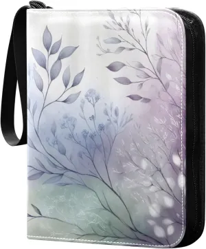 Colorful Tree Card Binder 4-Pockets, 400 Pockets Card Holder with 50 Removable Sleeves, Trading Card Collector Zipper Album Holder, Collector Album