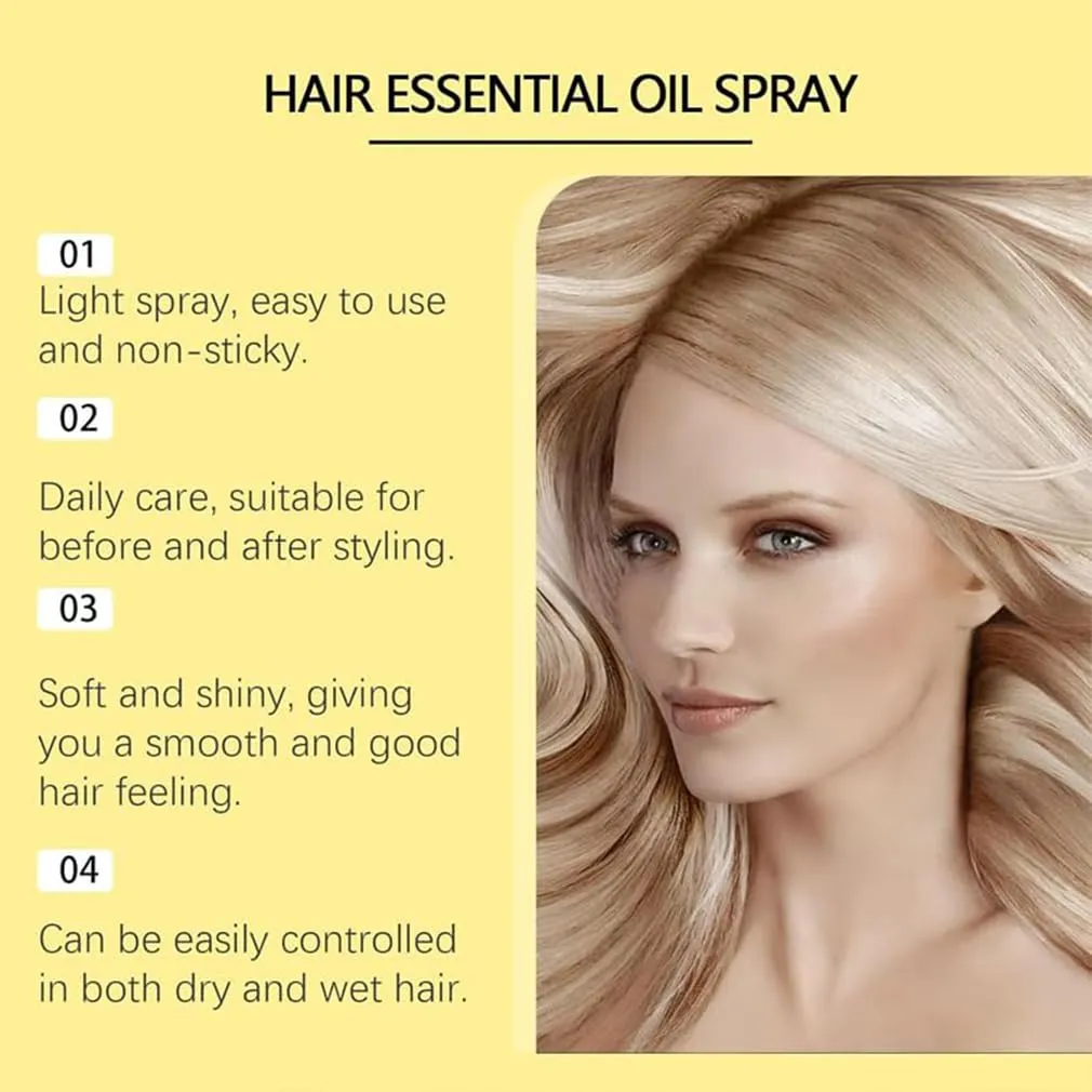 Conditioning Oil Spray, 80ml Leave-In Scalp & Hair Strengthener, Lightweight Nourishing Hair Oil for Dry, Frizzy, Curly Hair, Anti-Frizz Styling Mist for Daily Use (one size, 2pc)