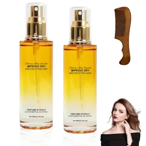 Conditioning Oil Spray, 80ml Leave-In Scalp & Hair Strengthener, Lightweight Nourishing Hair Oil for Dry, Frizzy, Curly Hair, Anti-Frizz Styling Mist for Daily Use (one size, 2pc)