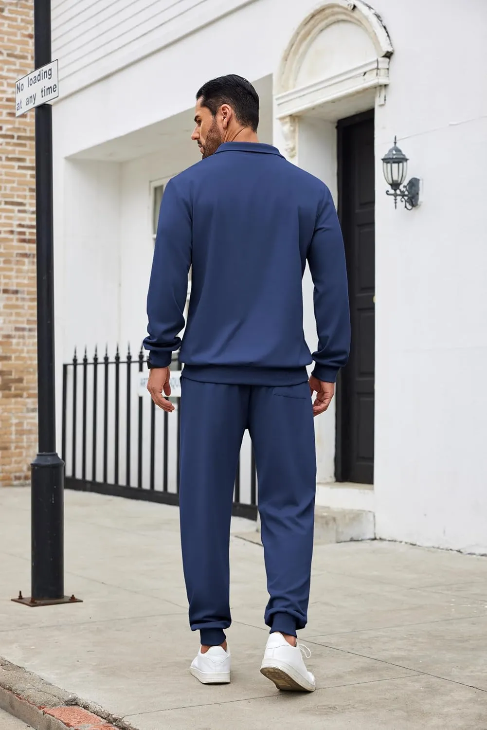 COOFANDY Men's Tracksuit 2 Piece Quarter Zip Sweatsuit Sets Casual Athletic Running Jogging Suits