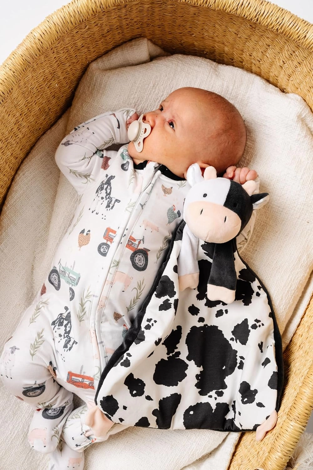 Copper Pearl Character Lovey Plush: Soft Cow Plush Baby Blankets, Baby Lovey and Cow Toy for Companionship and Entertainment - Colby Cow