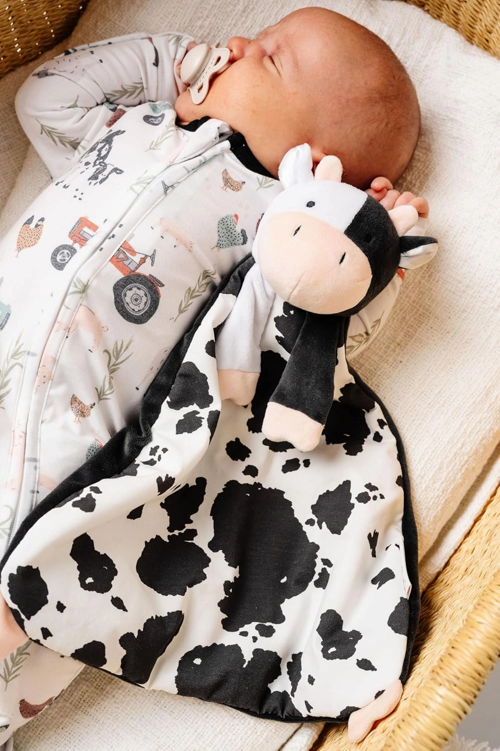 Copper Pearl Character Lovey Plush: Soft Cow Plush Baby Blankets, Baby Lovey and Cow Toy for Companionship and Entertainment - Colby Cow