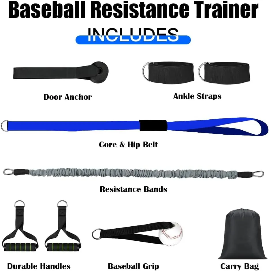 Core & Hip Belt Resistance Band for Baseball & Softball Training