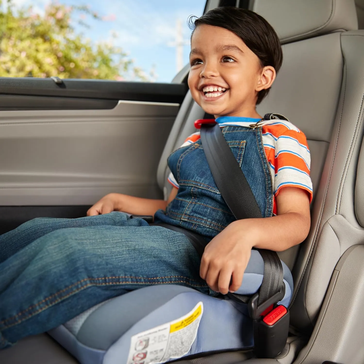 Cosco Topside Backless Booster Car Seat, Lightweight Booster Seats for Cars 40-100 lbs, Backless Booster Seat for Car, Grape