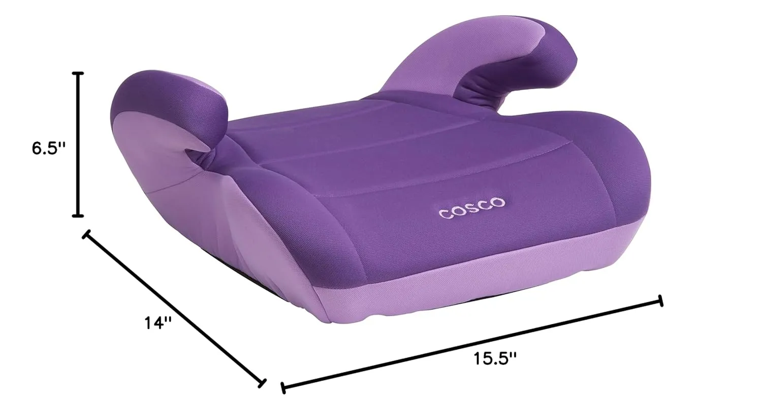 Cosco Topside Backless Booster Car Seat, Lightweight Booster Seats for Cars 40-100 lbs, Backless Booster Seat for Car, Grape