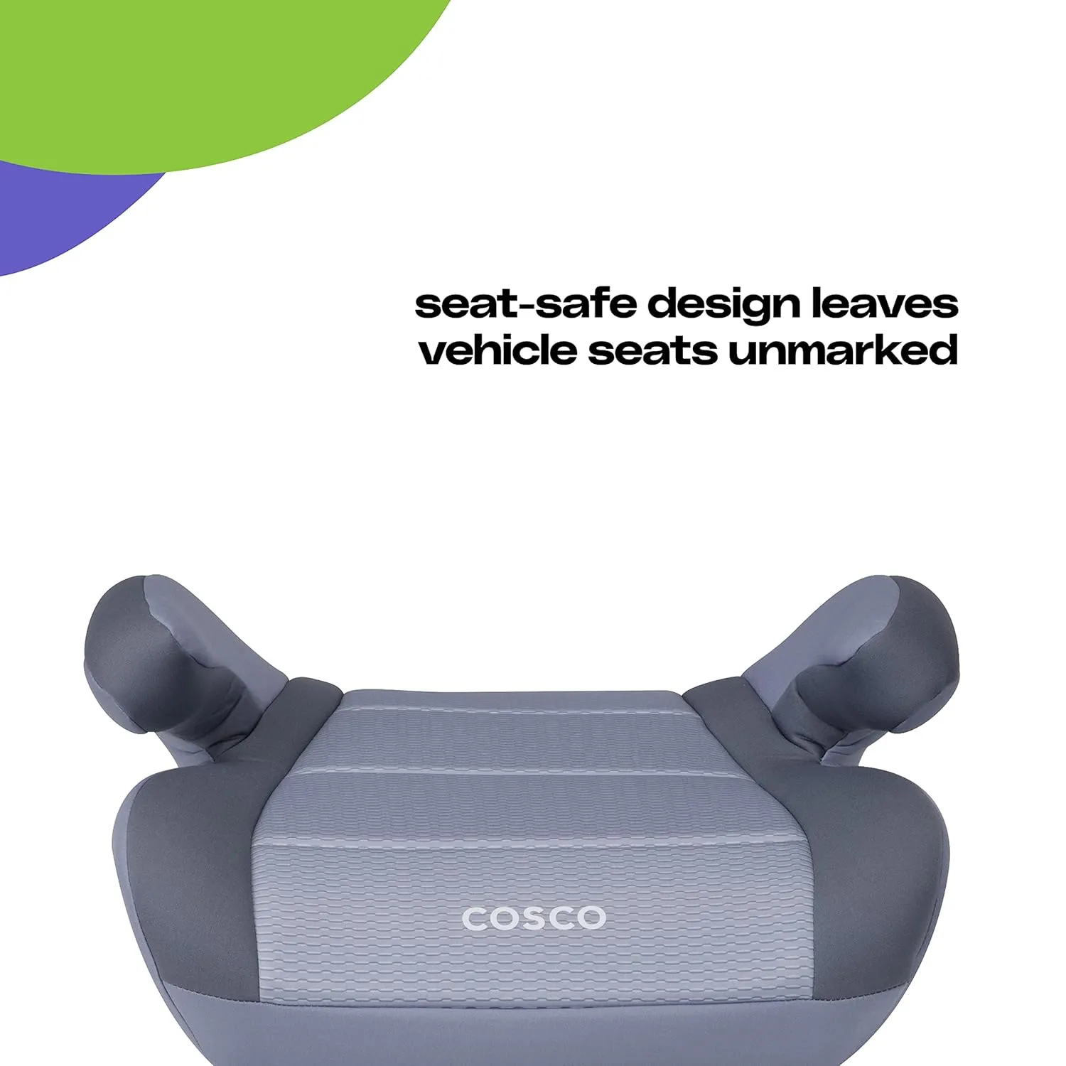 Cosco Topside Backless Booster Car Seat, Lightweight Booster Seats for Cars 40-100 lbs, Backless Booster Seat for Car, Organic Waves