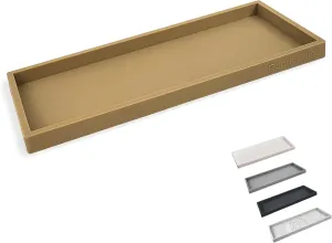 Countertop and Vanity Tray - 11.7" Silicone Bathroom Tray, Flexible Dish Soap Holder for Kitchen, Bathroom Counter Organizer, Shower Toilet Tank Trays Décor Accessories, Sink Makeup Mat Oil