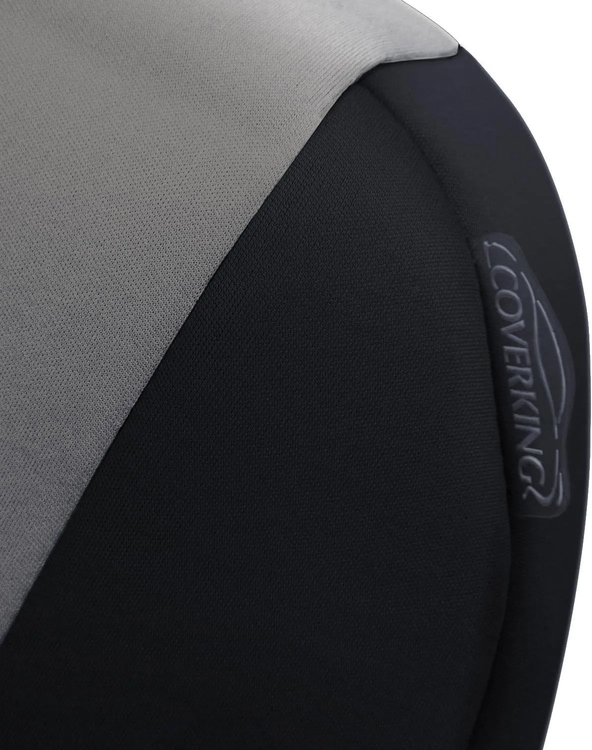 Coverking Custom Fit Front 40/20/40 Seat Cover for Select Dodge Dakota Models - Neosupreme (Charcoal with Black Sides)