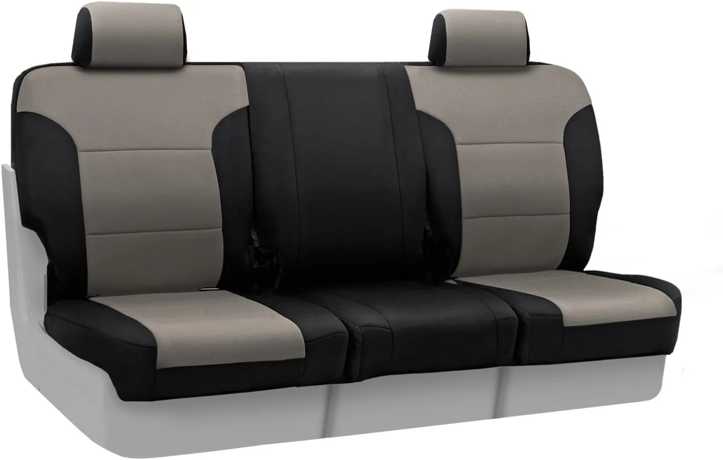 Coverking Custom Fit Front 40/20/40 Seat Cover for Select Dodge Dakota Models - Neosupreme (Charcoal with Black Sides)