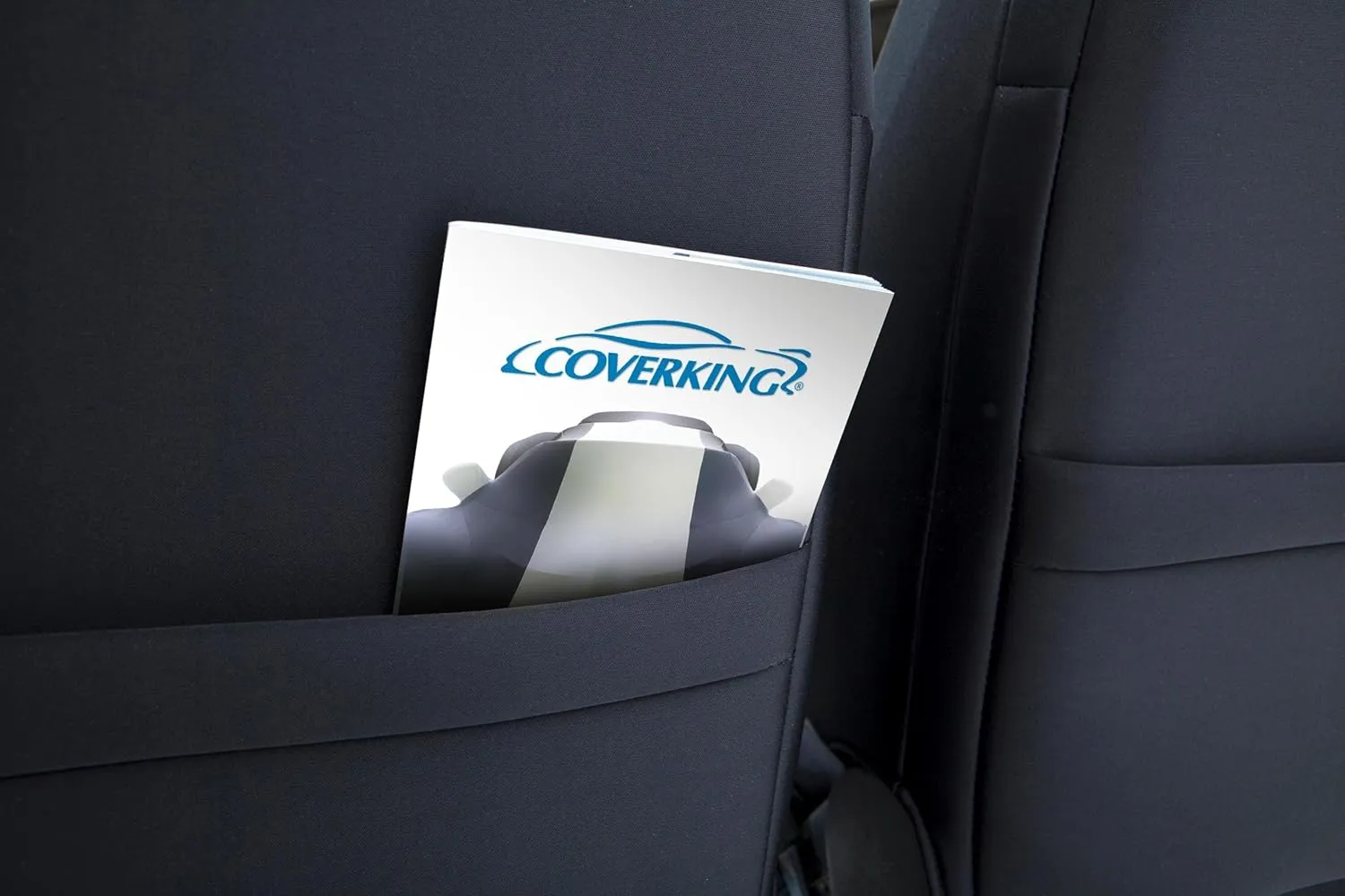 Coverking Custom Fit Front 40/20/40 Seat Cover for Select Dodge Dakota Models - Neosupreme (Charcoal with Black Sides)
