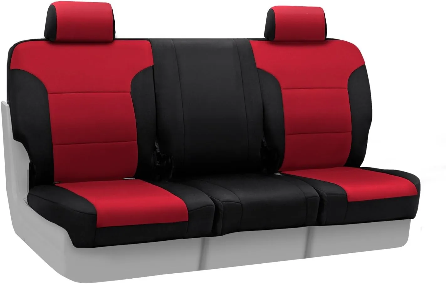 Coverking Custom Fit Front 40/20/40 Seat Cover for Select Dodge Dakota Models - Neosupreme (Red with Black Sides)