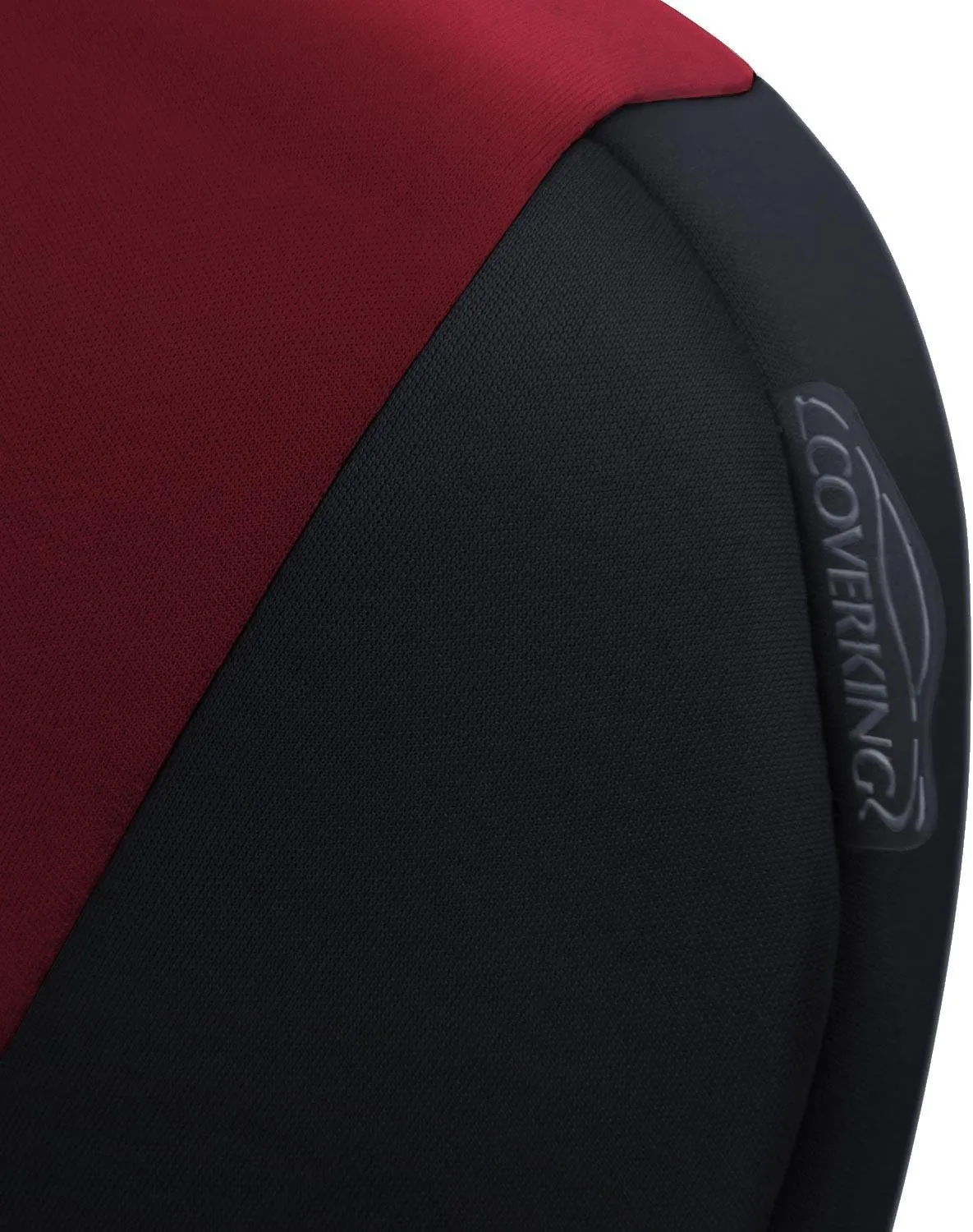 Coverking Custom Fit Front 40/20/40 Seat Cover for Select Dodge Dakota Models - Neosupreme (Red with Black Sides)