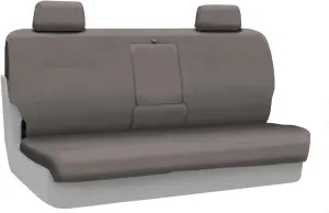 Coverking Custom Fit Front Solid Bench Seat Cover for Select Ford F-Series Models - Polycotton Drill (Medium Gray)