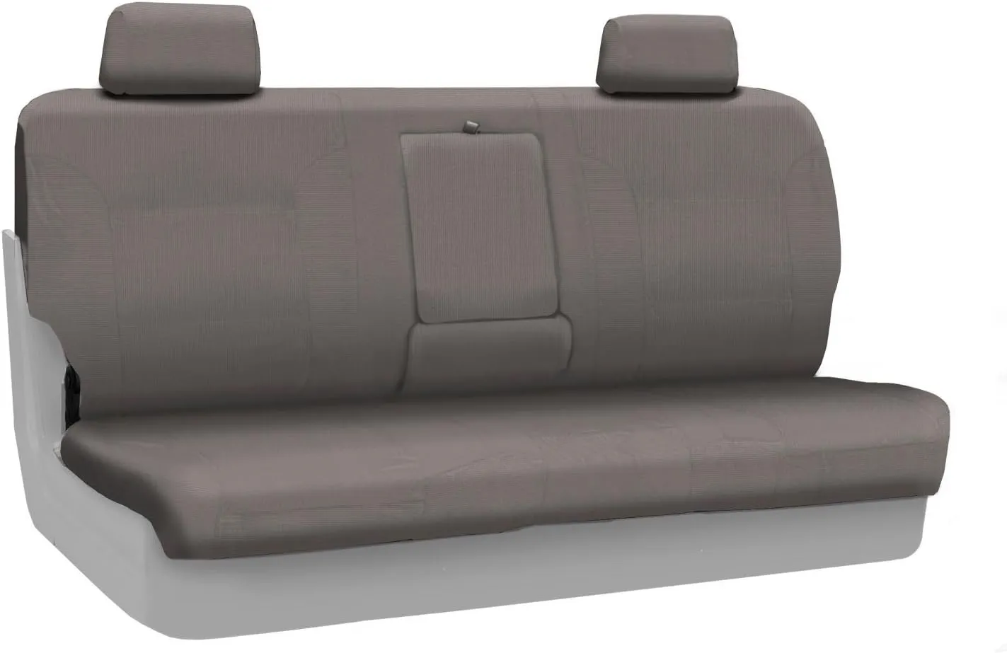 Coverking Custom Fit Front Solid Bench Seat Cover for Select Ford F-Series Models - Polycotton Drill (Medium Gray)
