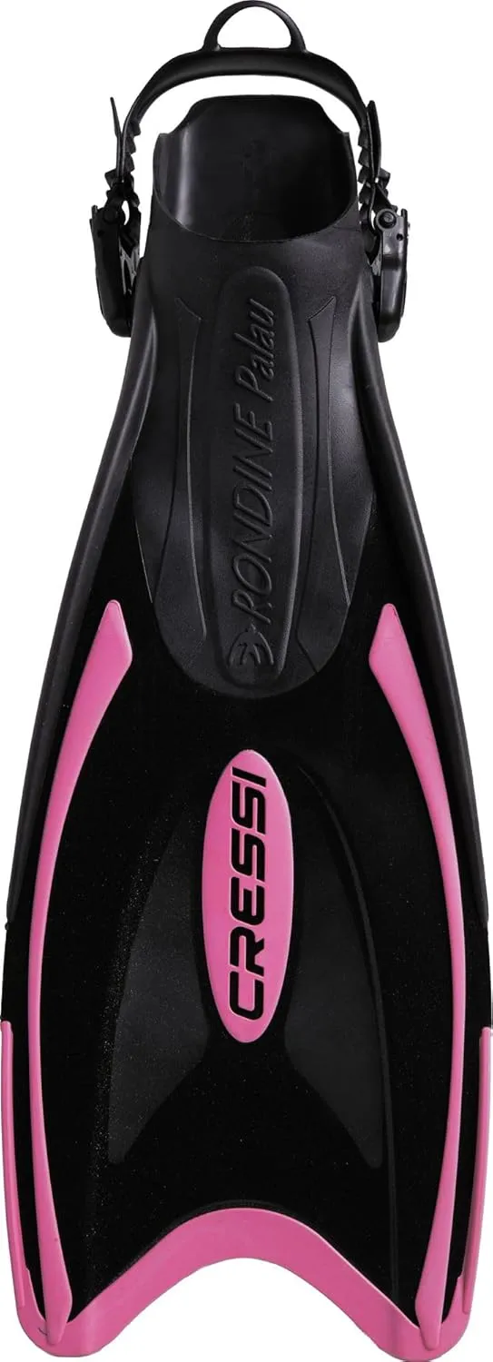 Cressi Palau Adjustable Open Heel Snorkeling Swim Fins Blue