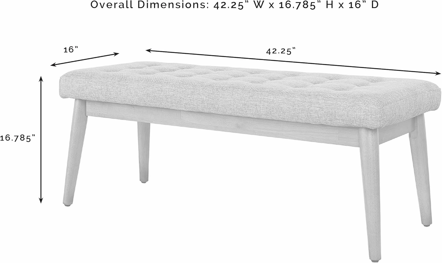 Crosley Furniture Landon Wood Dining Bench for Entryway or Mudroom, Acorn