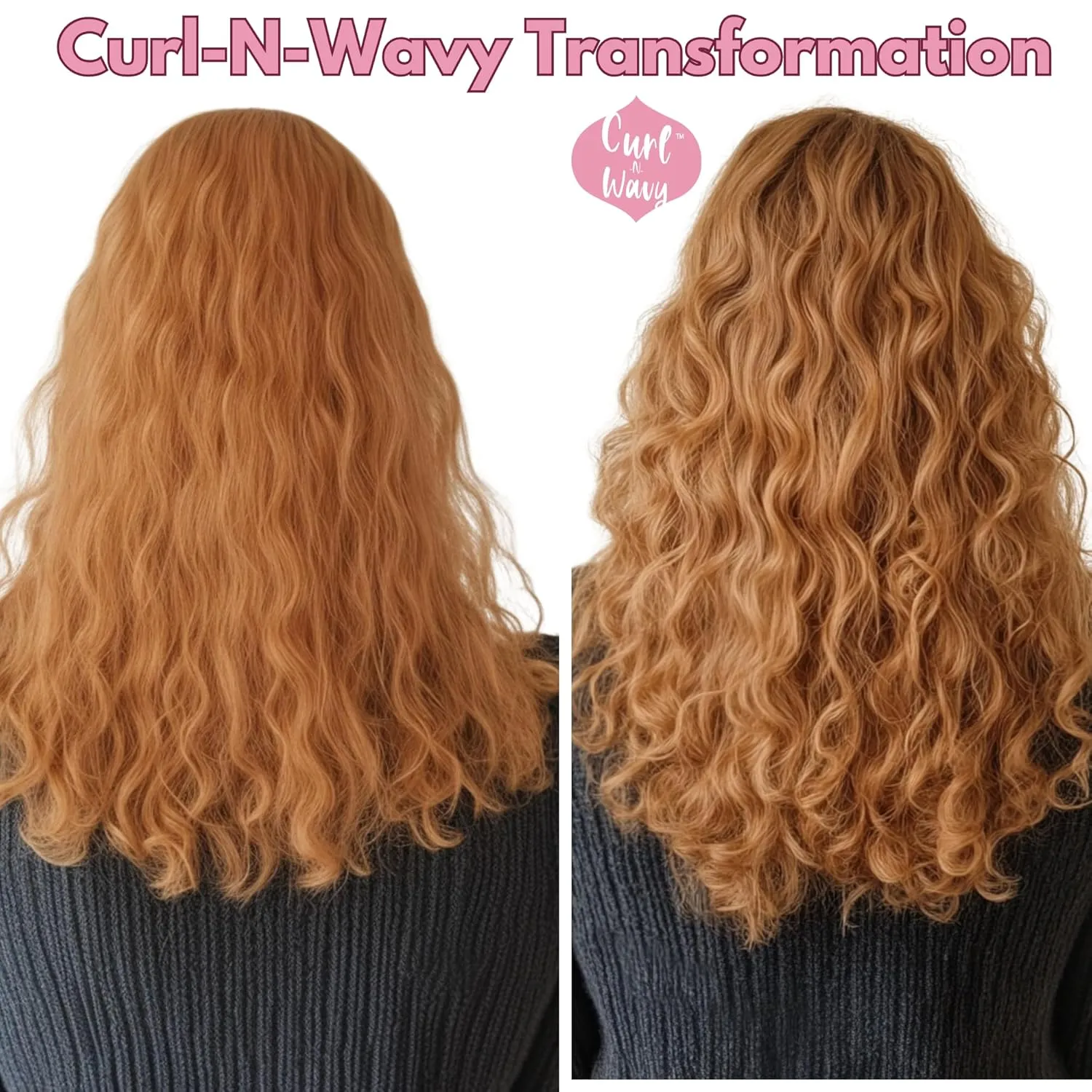 Curl-N-Wavy Curl Defining Leave-In Conditioner & Detangler, 8 oz & 2 oz Travel Size Set - Hydrated, Shiny Curls, Sulfate, Paraben Free (AVOCADO)
