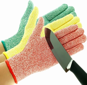 Cut Resistant Gloves – Level 5 Anti-Cut Protection, Durable, Breathable, Machine Washable Safety Gloves (Pack of 3)