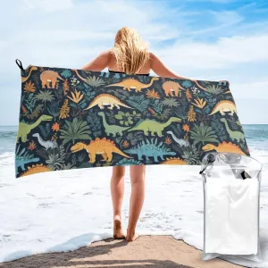 Cute Premium Compact Microfiber Travel Towel-Featherlight & Quick Dry,Sand-Resistant Beach Towel for Swimming,Camping,Vacation Essentials with Carry Pouch