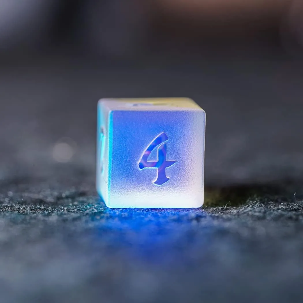 D&D Dice Set Pretty Crystal Polyhedral Role Playing Dice for Dungeons and Dragons Pathfinder Shadowrun Role Playing, Creative Gift,D6