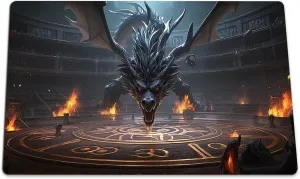 Dark Domain Molten Fire Dragon Playmat Trading Card Game mat TCG CCG Mat Free Bag
