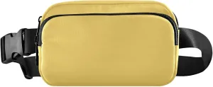 Dark Yellow Fanny Belt Bag Waist Packs Crossbody Bags Bum Bag for Running Hiking Travel Workout Adjustable Strap for Women Men