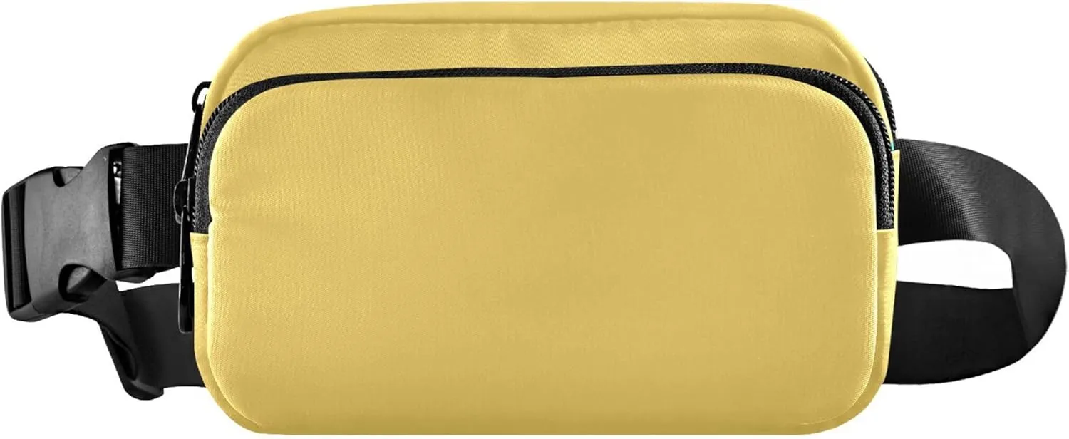 Dark Yellow Fanny Belt Bag Waist Packs Crossbody Bags Bum Bag for Running Hiking Travel Workout Adjustable Strap for Women Men