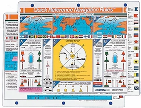 Davis Instruments International Navigation Rules Quick Reference Card - Rules of the Nautical Road for Any International Maritime Boaters and Sailors
