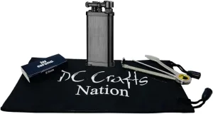 DC Crafts Pipe Bag with IM Corona Old Boy Pipe Lighter - Includes Czech Pipe Tool, & 5 Pack of IM Corona Flints - (Gunmetal)