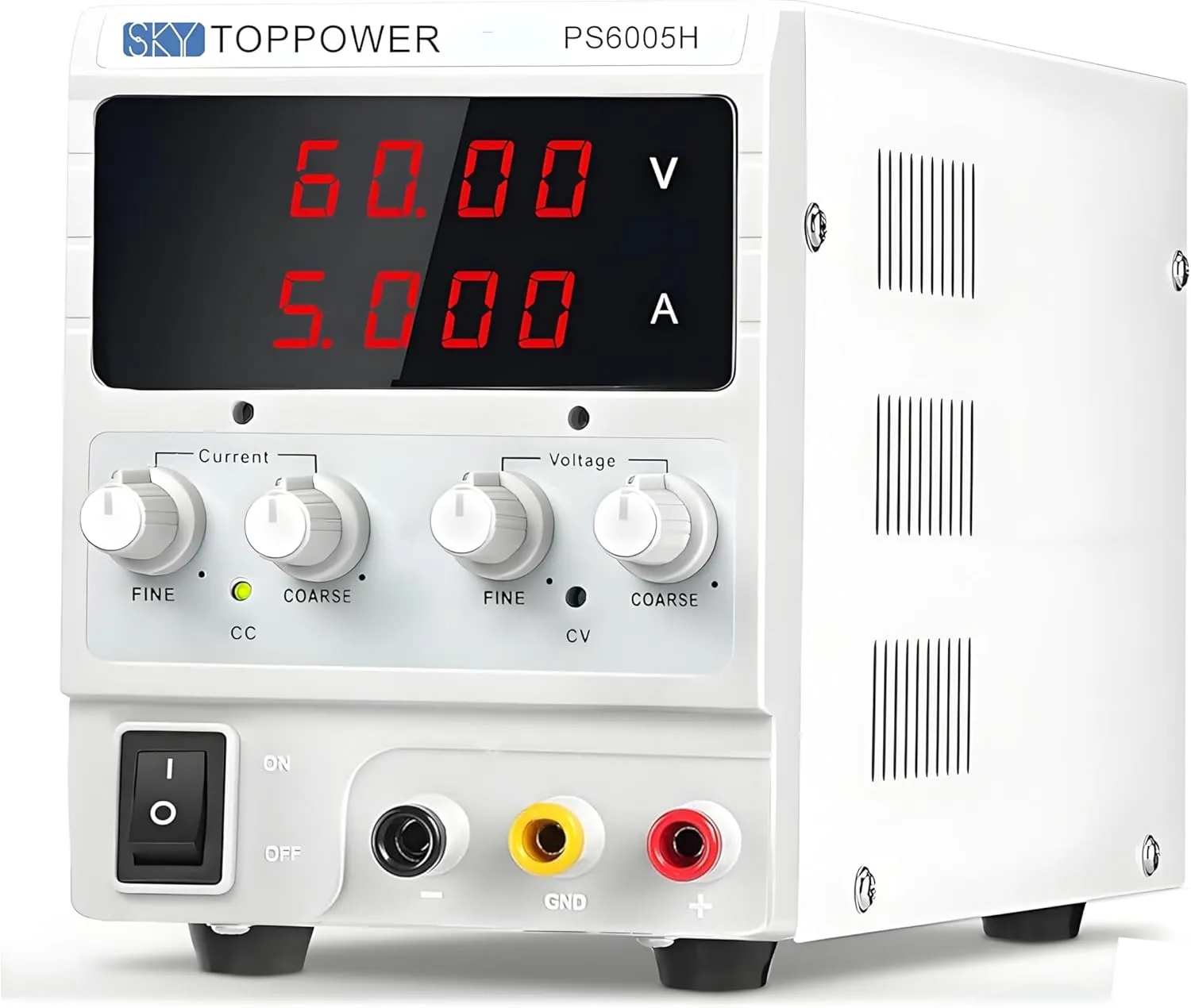 DC Power Supply Variable, 0-60V 0-5A Adjustable Switching Regulated Bench Power Supply with High Precision 4-Digit LED Display for Hobbyist, Repairing Testing, KPS6005H